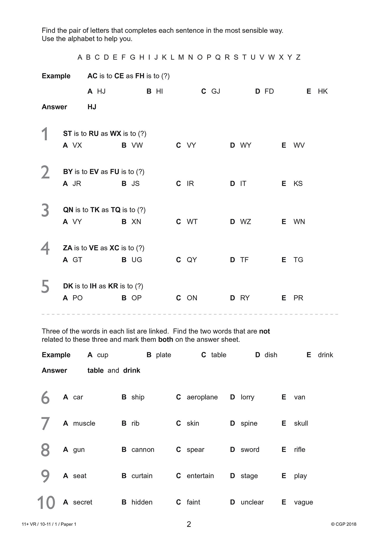 GL Assessment 11+ Verbal Reasoning Practice Papers (Multiple Choice) By ...